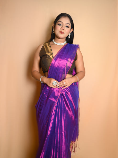 SAREEN Raga Tissue Saree – Premium Lightweight Festive Saree with Rich Lustrous Finish