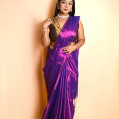 SAREEN Raga Tissue Saree – Premium Lightweight Festive Saree with Rich Lustrous Finish