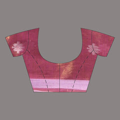 SAREEN Copper Rose Tissue Jamdani Saree with Subtle Woven Butis