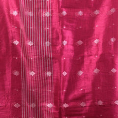 SAREEN Rose Pink Tissue Jamdani Saree with Delicate Woven Motifs