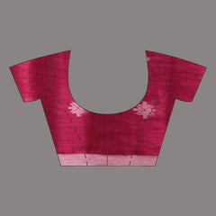 SAREEN Rose Pink Tissue Jamdani Saree with Delicate Woven Motifs