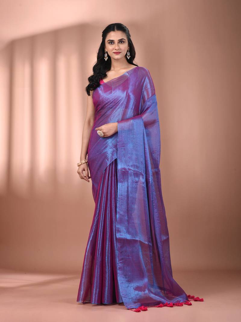 SAREEN Royal Dual Tone Raga Tissue Saree – Premium Festive Wear