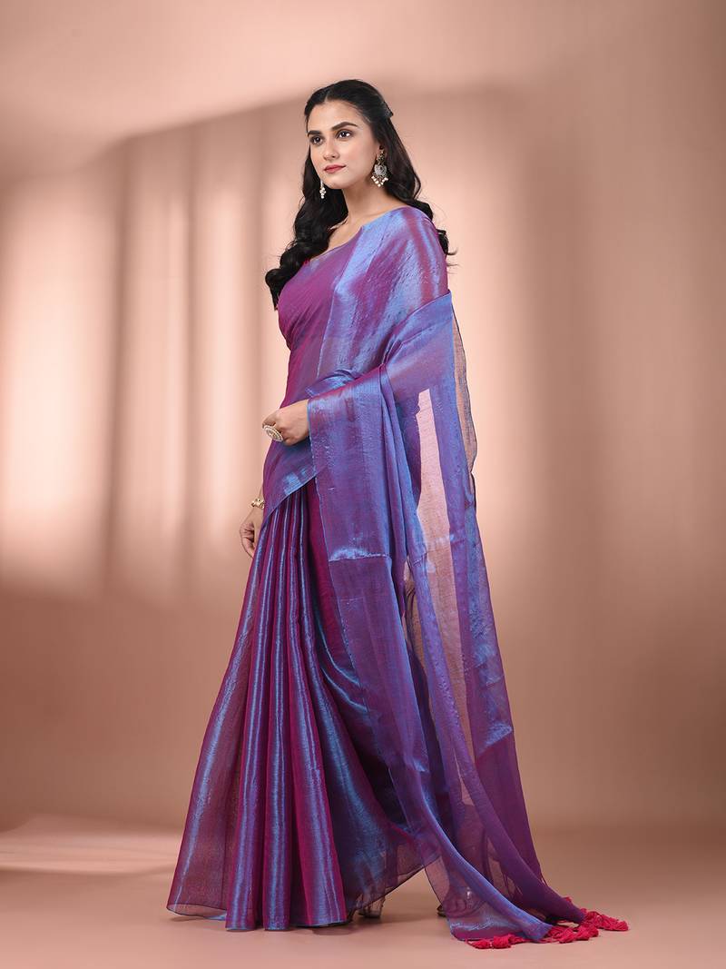 SAREEN Royal Dual Tone Raga Tissue Saree – Premium Festive Wear